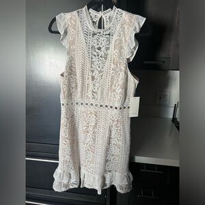 Tobi White Lace Dress